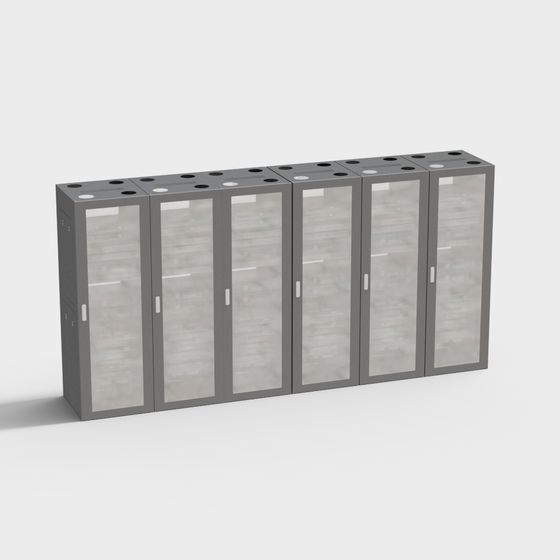 Low Poly Server Rack 3D model