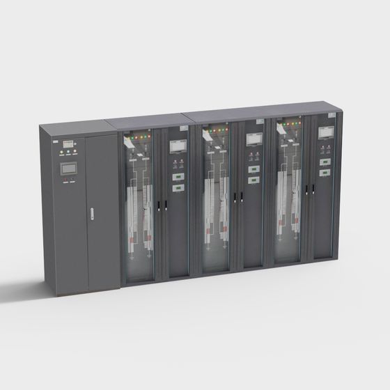 High-Detail Low-Poly Server Rack 3D model