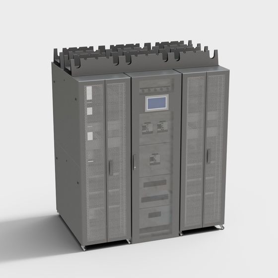 Low Poly Server Rack 3D model