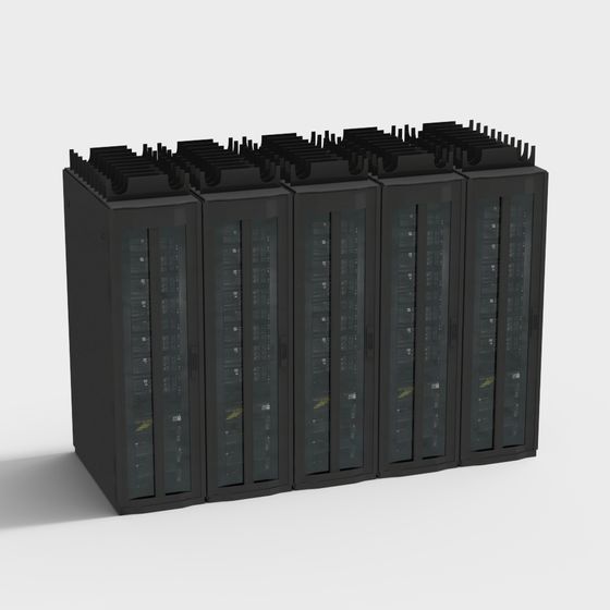 High-Detail Server Cabinet 3D model