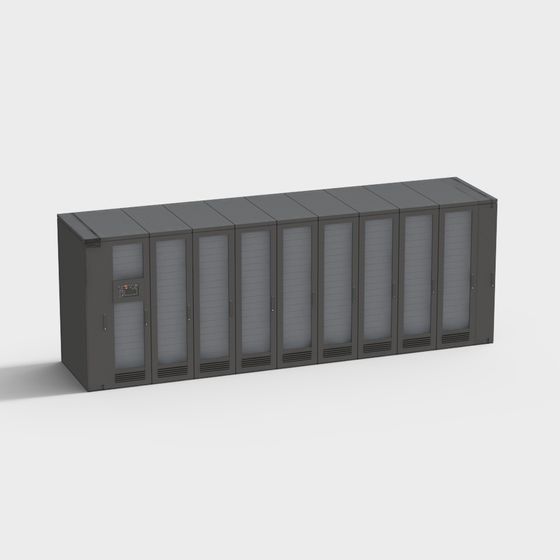 Low-Poly Server Rack 3D model