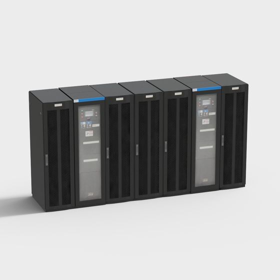 Low Poly Data Center Server 3D model