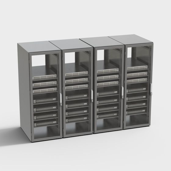 Industrial Server Cabinet 3D model for Modern Projects