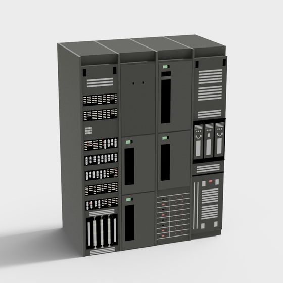High-Detail Server Rack 3D model for Modern Data Centers
