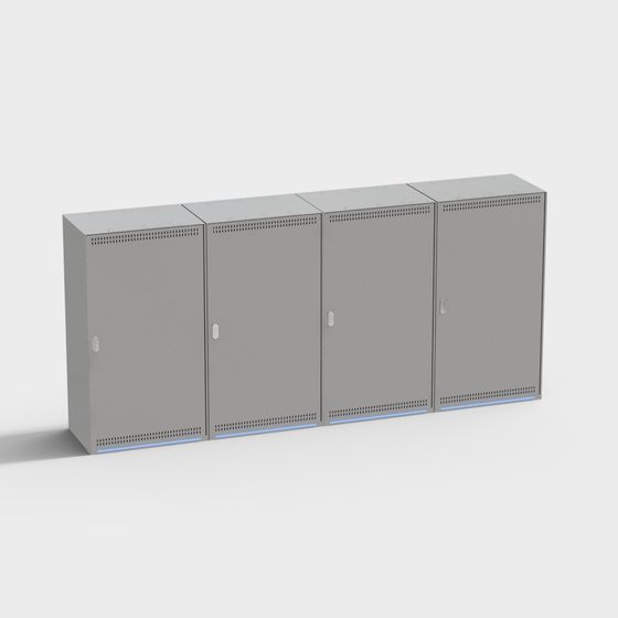 Low-Poly Server Rack 3D model for Future Tech