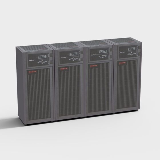 Low Poly Server Cabinet 3D model for Creative Projects