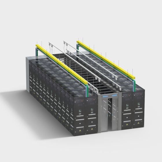 Futuristic Server Room 3D model