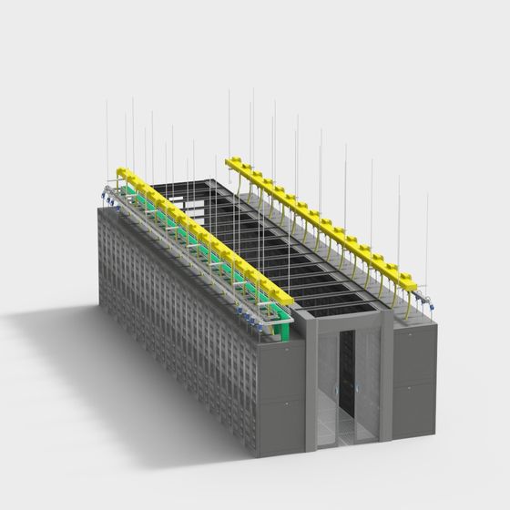 High-Detail Server Room 3D model
