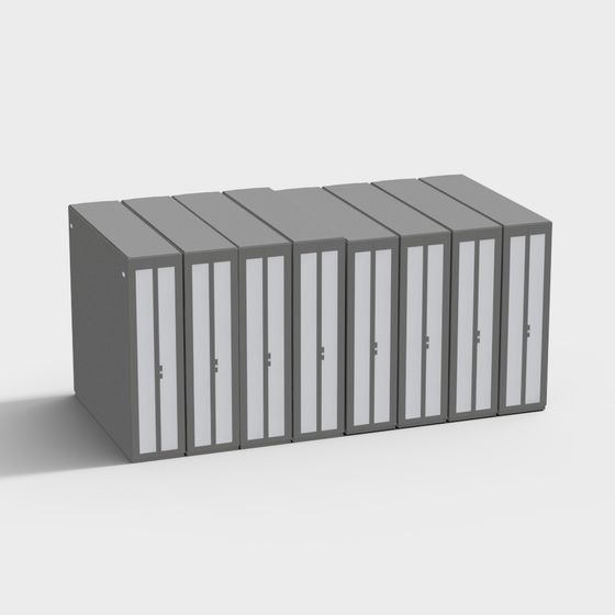 Stylish Server Rack 3D model for Modern Data Centers