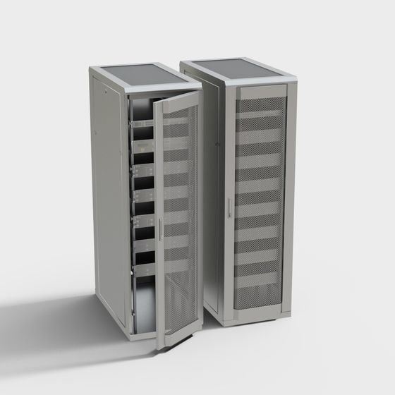 Realistic Server Rack 3D Model for Modern Projects
