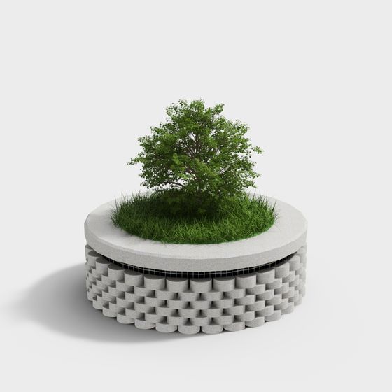 Stylish Green Plant 3D Model for Design Projects