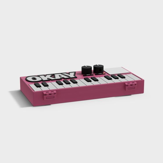 Okay Mini Keyboard 3D model for Creative Projects