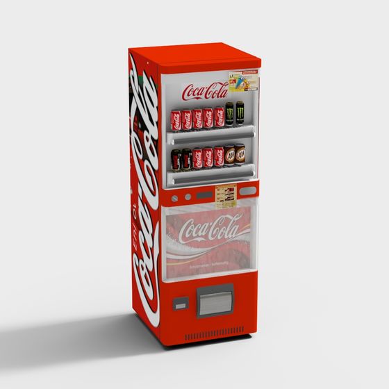 Vibrant Retro-Modern Vending Machine 3D model