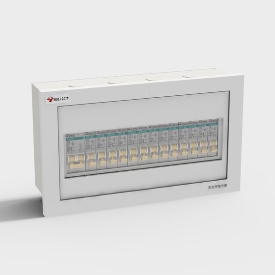 Low Poly Electrical Control Panel 3D Model