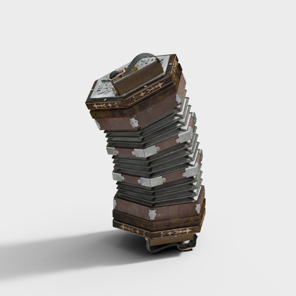 Traveler's Luggage Stack 3D model
