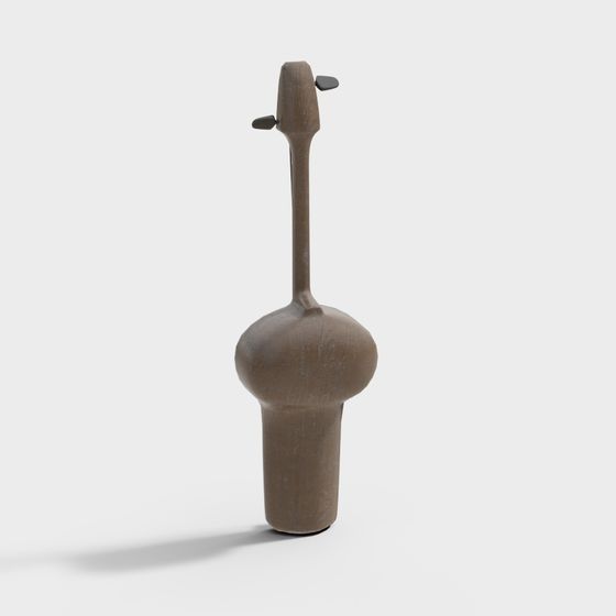 Stylish Wooden Guitar 3D model for Designers