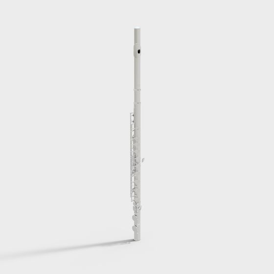 Elegant Low-Poly Flute 3D Model