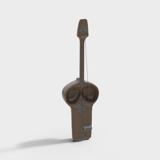 Low-Poly Guqin 3D model