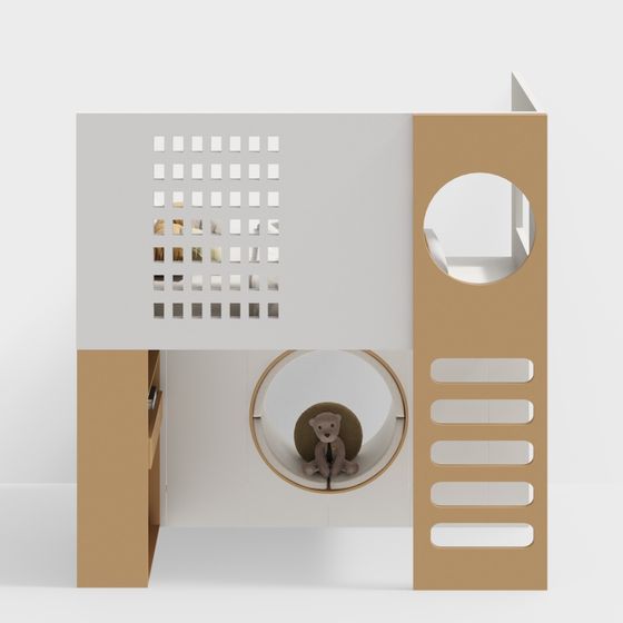 Playful Cottage 3D model for Imaginative Spaces