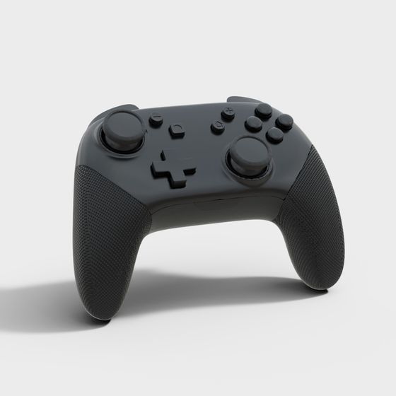 High-Detail Low-Poly Game Controller 3D Model