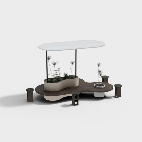 Combinaison de table et chaise publiques de Shuchi