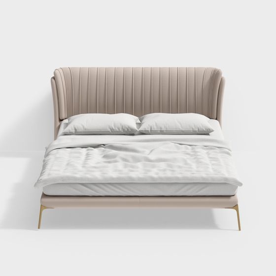 Chic Comfort Bed 3D model for Modern Designs