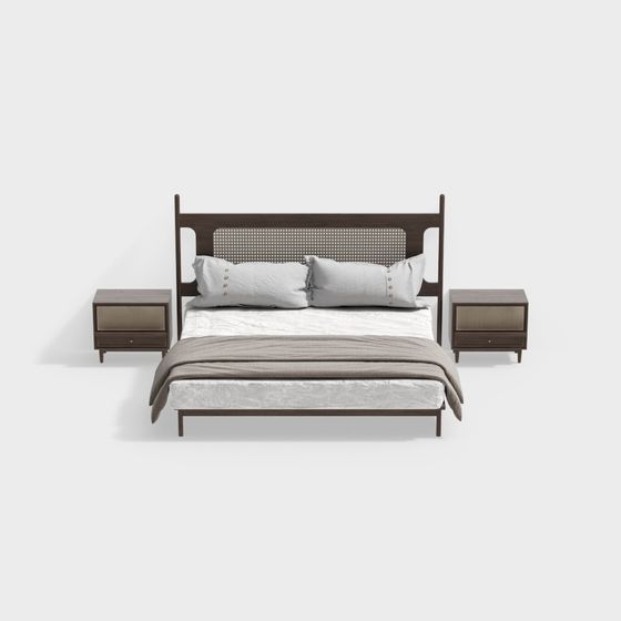 Urban Retreat Bed 3D model for Modern Interiors