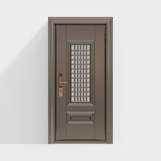 Elegant Low-Poly Door 3D Model
