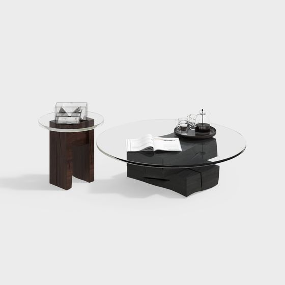 Sleek Glass Table 3D model