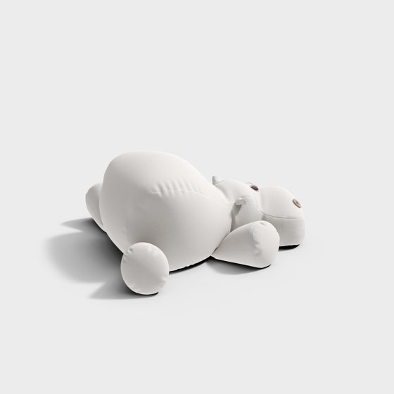 Cute Low-Poly Hippo 3D model