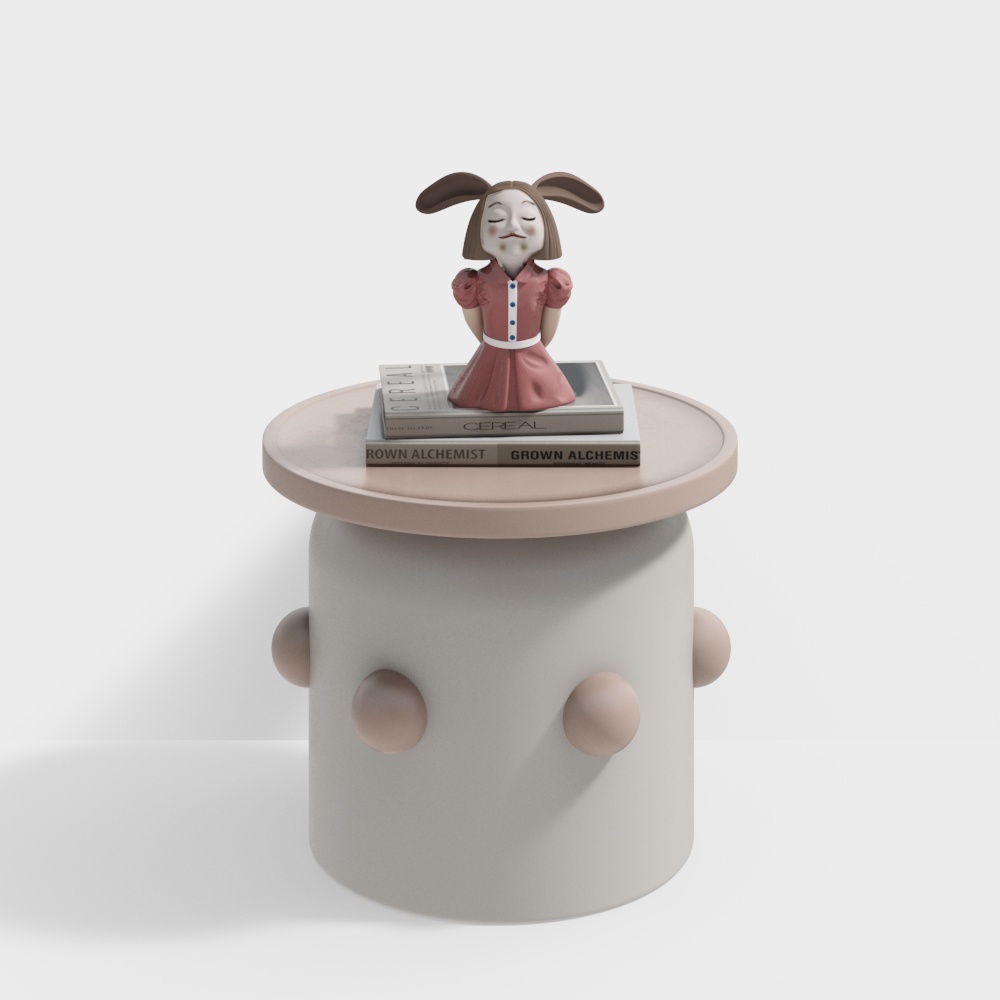 Charming Low-Poly Rabbit on Desk – Pastel 3D Model