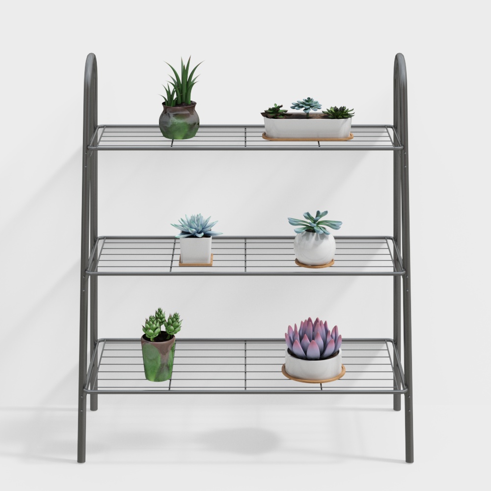 실내 녹색 식물 스탠드