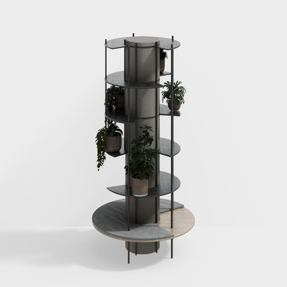 Urban Oasis Bookshelf 3D model