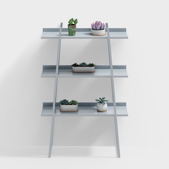 Stylish Ladder Shelf 3D model for Home Decor