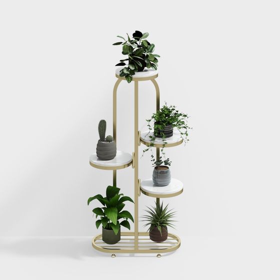 Stylish Plant Stand 3D model for Contemporary Spaces