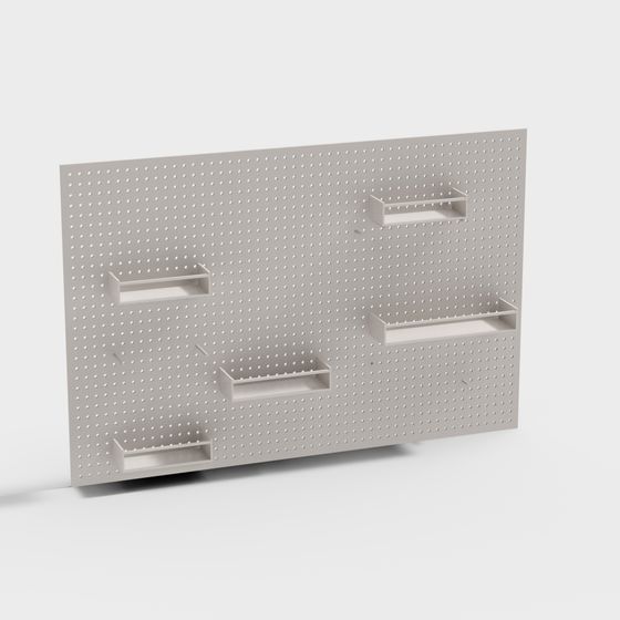Pegboard Wall Shelf 3D model