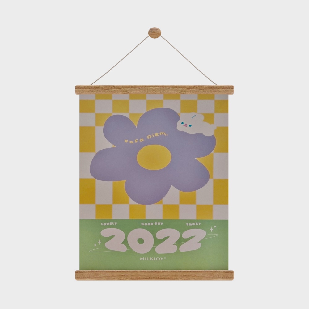 Vibrant 2022 Wall Art 3D Model – Colorful Retro Design