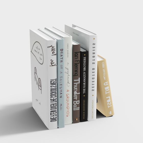 Colorful Low-Poly 3D Book Model Collection