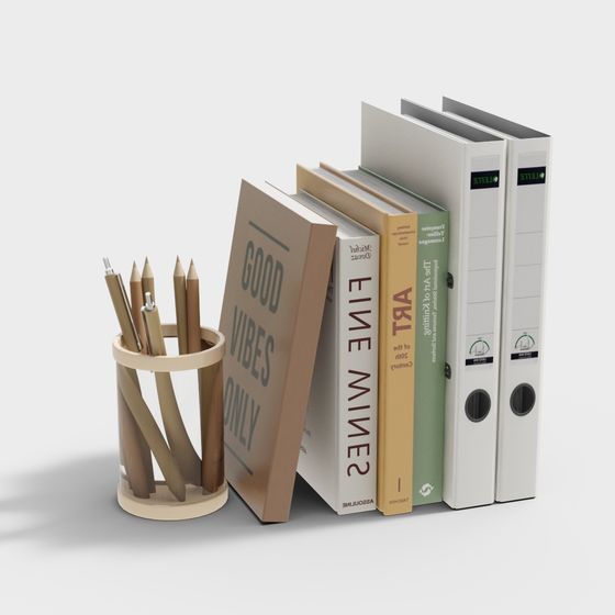 Stylish Stationery Organizer Corner 3D model