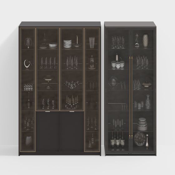 Glamorous Display Cabinet 3D model