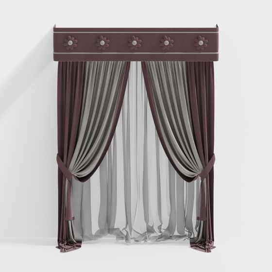 Elegant Drapes 3D model
