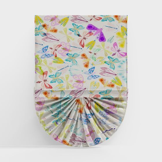 Butterfly Garden Curtain 3D model