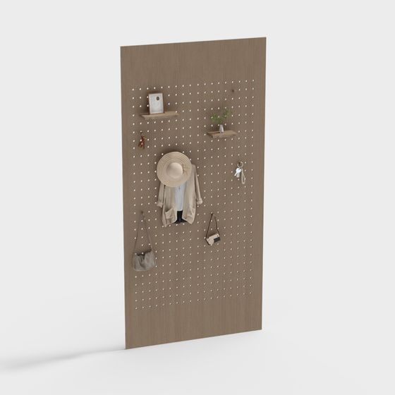 Pegboard Wall Organizer 3D model