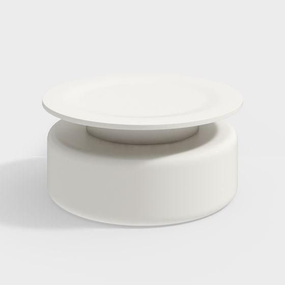 Sleek Round Coffee Table 3D model