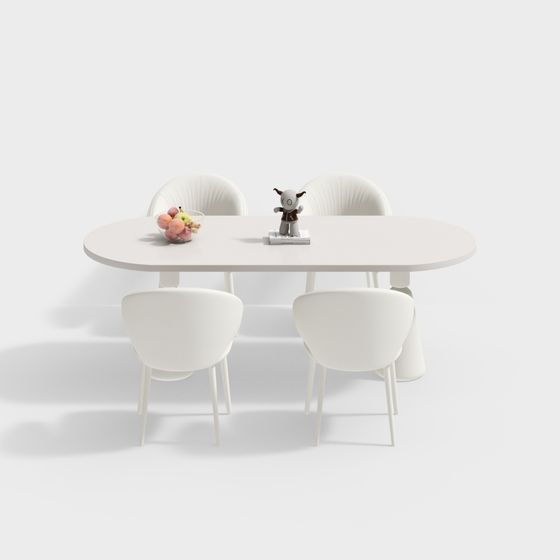 Minimalist Dining Set 3D model