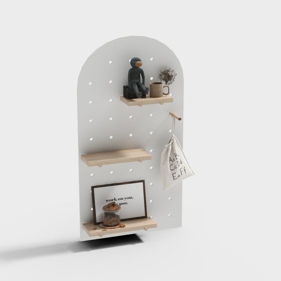 Pegboard Shelf 3D model