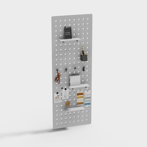Sleek Pegboard 3D Model for Modern Design Projects