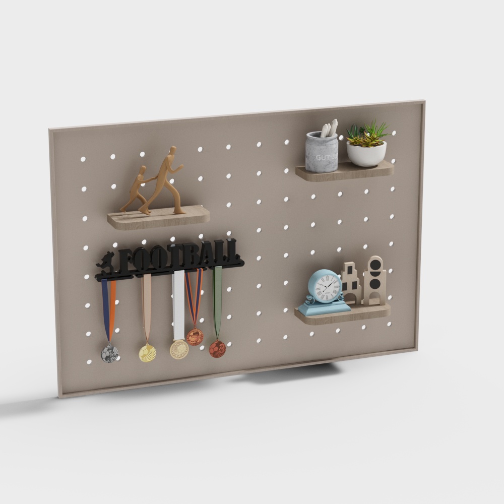 Stylish Low-Polygon Wall Decor 3D model