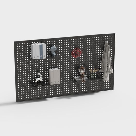 Pegboard Paradise 3D Model for Creative Spaces