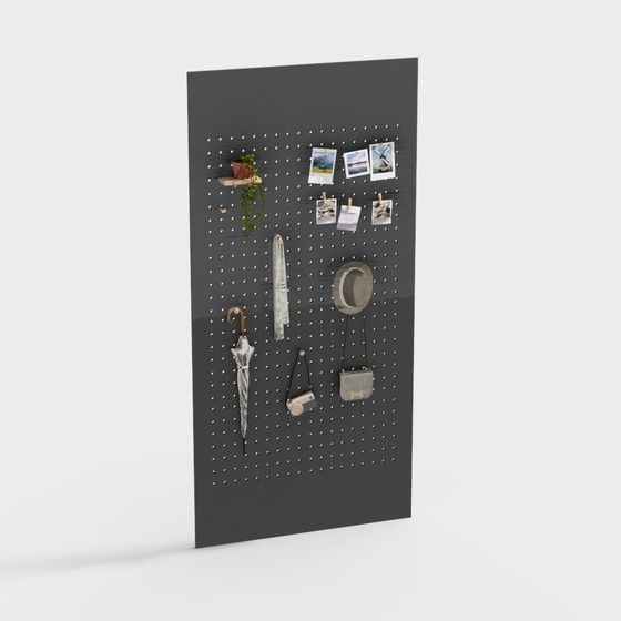 Pegboard Wall Organizer 3D model
